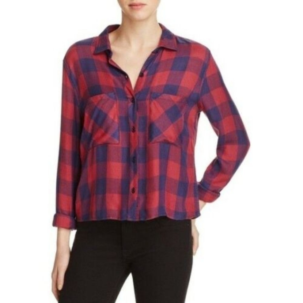Rails Dylan Plaid Button-Up In Rouge Dusk Check - image 1